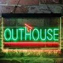 ADVPRO Outhouse Builder Supply Dual Color LED Neon Sign st6-i3847 - Green & Red
