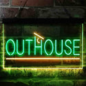 ADVPRO Outhouse Builder Supply Dual Color LED Neon Sign st6-i3847 - Green & Yellow