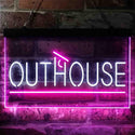 ADVPRO Outhouse Builder Supply Dual Color LED Neon Sign st6-i3847 - White & Purple