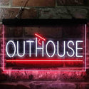 ADVPRO Outhouse Builder Supply Dual Color LED Neon Sign st6-i3847 - White & Red
