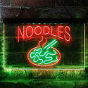 ADVPRO Noodles Fire Snack Shop Dual Color LED Neon Sign st6-i3855 - Green & Red