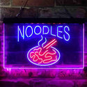 ADVPRO Noodles Fire Snack Shop Dual Color LED Neon Sign st6-i3855 - Red & Blue