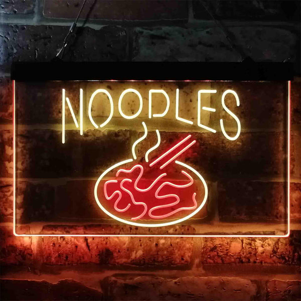 ADVPRO Noodles Fire Snack Shop Dual Color LED Neon Sign st6-i3855 - Red & Yellow