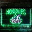 ADVPRO Noodles Fire Snack Shop Dual Color LED Neon Sign st6-i3855 - White & Green