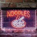 ADVPRO Noodles Fire Snack Shop Dual Color LED Neon Sign st6-i3855 - White & Orange