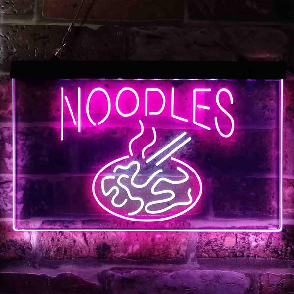 ADVPRO Noodles Fire Snack Shop Dual Color LED Neon Sign st6-i3855 - White & Purple