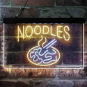ADVPRO Noodles Fire Snack Shop Dual Color LED Neon Sign st6-i3855 - White & Yellow