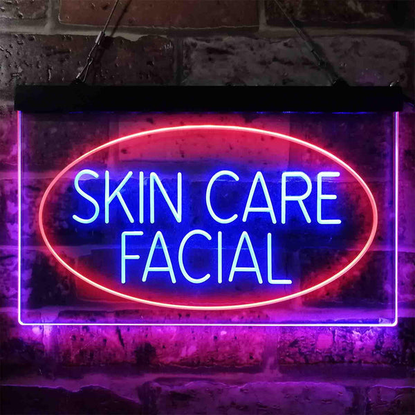 ADVPRO Skin Care Facial Dual Color LED Neon Sign st6-i3859 - Red & Blue