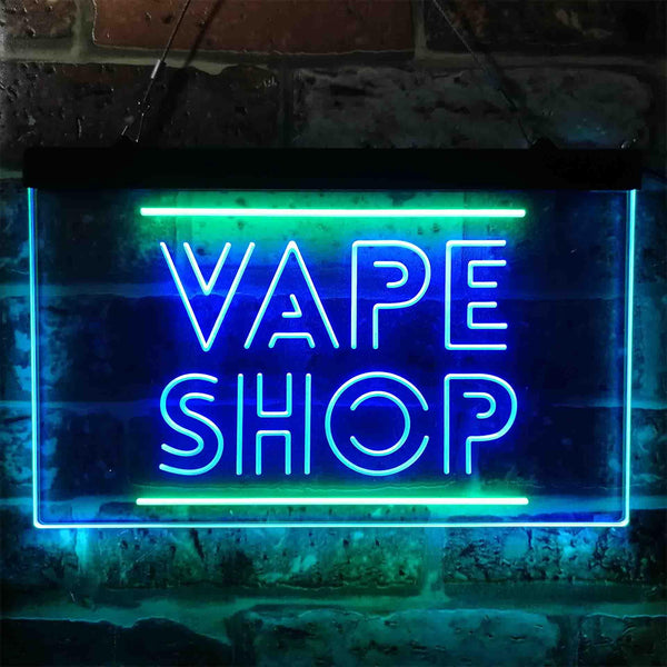 ADVPRO Vape Shop Dual Color LED Neon Sign st6-i3882 - Green & Blue