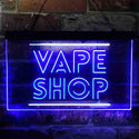 ADVPRO Vape Shop Dual Color LED Neon Sign st6-i3882 - White & Blue