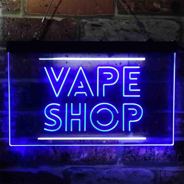 ADVPRO Vape Shop Dual Color LED Neon Sign st6-i3882 - White & Blue