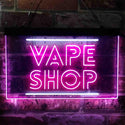ADVPRO Vape Shop Dual Color LED Neon Sign st6-i3882 - White & Purple
