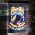 ADVPRO Pow Mia You are not Forgotten National League of Families  Dual Color LED Neon Sign st6-i3935 - White & Yellow