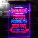 ADVPRO Humor Keep Out Unless You Brought Weed Game Room  Dual Color LED Neon Sign st6-i3952 - Blue & Red