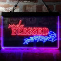 ADVPRO Simple Blessed Natural Display Dual Color LED Neon Sign st6-i3965 - Red & Blue