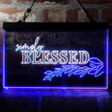 ADVPRO Simple Blessed Natural Display Dual Color LED Neon Sign st6-i3965 - White & Blue