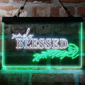 ADVPRO Simple Blessed Natural Display Dual Color LED Neon Sign st6-i3965 - White & Green