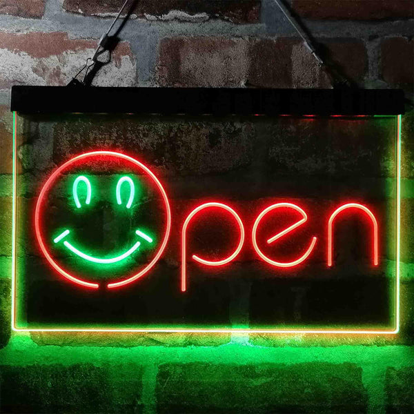 ADVPRO Smile Open Display Dual Color LED Neon Sign st6-i4000 - Green & Red