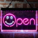 ADVPRO Smile Open Display Dual Color LED Neon Sign st6-i4000 - White & Purple