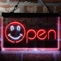 ADVPRO Smile Open Display Dual Color LED Neon Sign st6-i4000 - White & Red