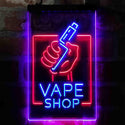 ADVPRO Vape Shop Holding Hand Display  Dual Color LED Neon Sign st6-i4018 - Red & Blue