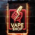 ADVPRO Vape Shop Holding Hand Display  Dual Color LED Neon Sign st6-i4018 - Red & Yellow