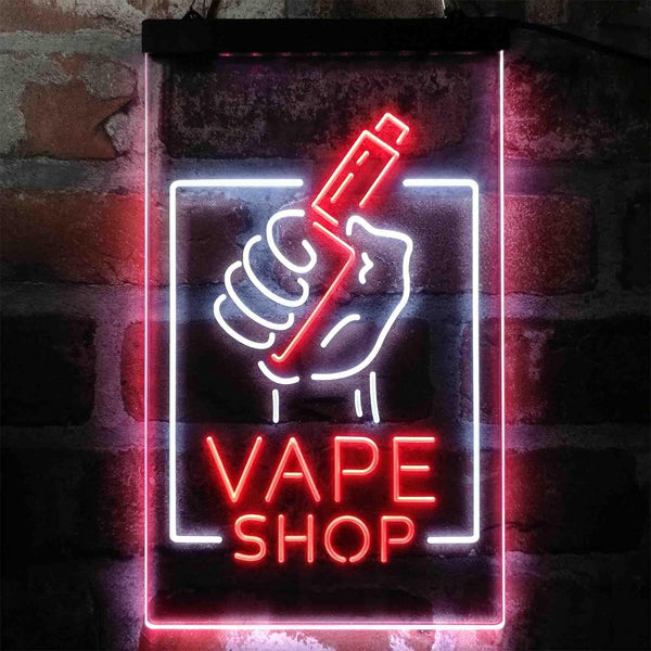 ADVPRO Vape Shop Holding Hand Display  Dual Color LED Neon Sign st6-i4018 - White & Red