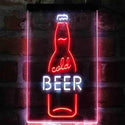 ADVPRO Cold Beer Bottle  Dual Color LED Neon Sign st6-i4040 - White & Red