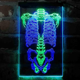 ADVPRO Human Body Skeleton Bond Art  Dual Color LED Neon Sign st6-i4063 - Green & Blue