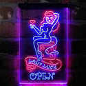ADVPRO Devil Lady Luck Casino Open  Dual Color LED Neon Sign st6-i4065 - Red & Blue