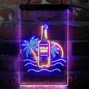 ADVPRO Cold Beer Palm Tree Island  Dual Color LED Neon Sign st6-i4084 - Blue & Yellow