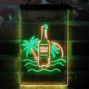 ADVPRO Cold Beer Palm Tree Island  Dual Color LED Neon Sign st6-i4084 - Green & Yellow