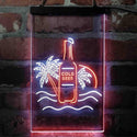 ADVPRO Cold Beer Palm Tree Island  Dual Color LED Neon Sign st6-i4084 - White & Orange