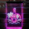 ADVPRO Cold Beer Palm Tree Island  Dual Color LED Neon Sign st6-i4084 - White & Purple