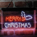 ADVPRO Merry Christmas Pine Cone Dual Color LED Neon Sign st6-i4109 - White & Orange