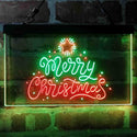 ADVPRO Merry Christmas Star Snow Dual Color LED Neon Sign st6-i4151 - Green & Red