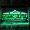 ADVPRO Merry Christmas & Happy New Year Pine Cone Dual Color LED Neon Sign st6-i4156 - White & Green