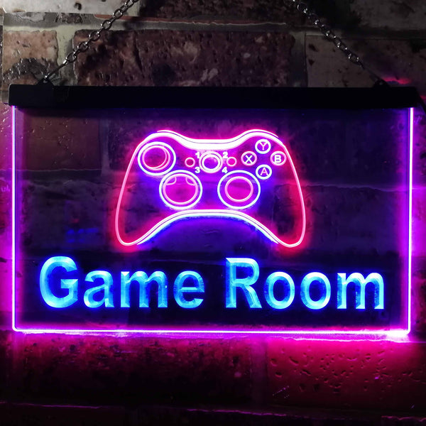 ADVPRO Game Room Console Man Cave Garage Dual Color LED Neon Sign st6-j0984 - Red & Blue