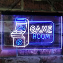 ADVPRO Game Room Arcade TV Man Cave Bar Club Dual Color LED Neon Sign st6-j2850 - White & Blue