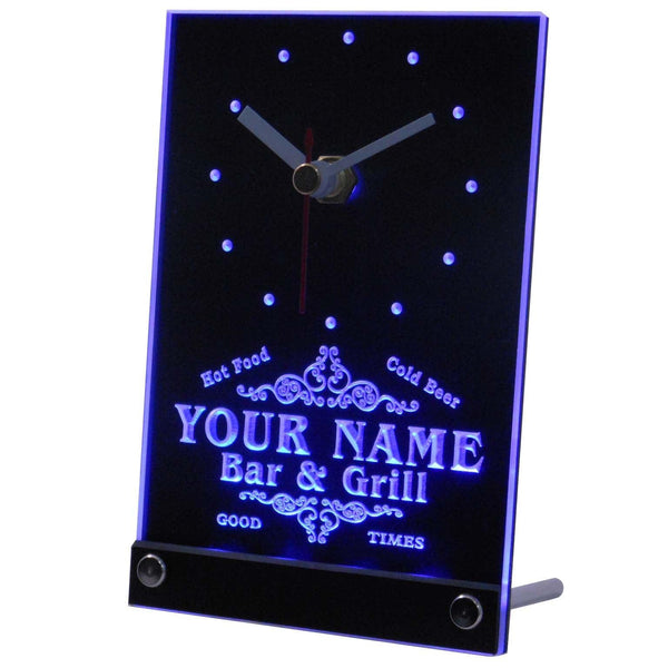 ADVPRO Personalized Custom Family Bar & Grill Beer Home LED Neon Table  Clock tncu-tm