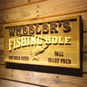 ADVPRO Name Personalized Fishing Hole Bass Fish Wood Engraved Wooden Sign wpa0127-tm - 26.75
