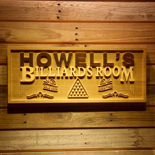 ADVPRO Name Personalized Billiards Pool Snooker Room Wood Engraved Wooden Sign wpa0132-tm - 18.25