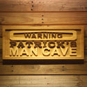 ADVPRO Name Personalized Man CAVE Warning Wood Engraved Wooden Sign wpa0182-tm - 18.25