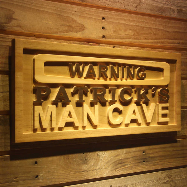 ADVPRO Name Personalized Man CAVE Warning Wood Engraved Wooden Sign wpa0182-tm - 23