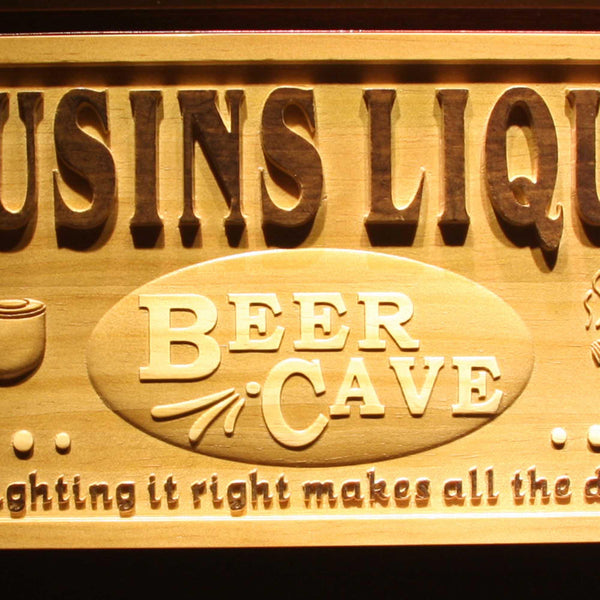 ADVPRO Name Personalized Beer CAVE Cigar Room Gifts Man Cave Wood Engraved Wooden Sign wpa0222-tm - Details 2