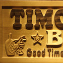 ADVPRO Name Personalized BAR Stars Good Times Good Friends Wood Engraved Wooden Sign wpa0236-tm - Details 1
