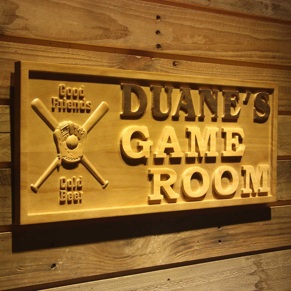 ADVPRO Name Personalized Game Room Baseball Sport Bar Man Cave Decor Wood Engraved Wooden Sign wpa0282-tm - 23
