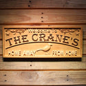 ADVPRO Family Name First Name Home Away from Home Bird Wood Engraved Wooden Sign wpa0387-tm - 18.25