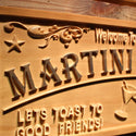 ADVPRO Martini Lounge Name Personalized Wood Engraved Wooden Sign wpa0394-tm - Details 2