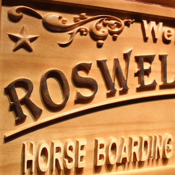 ADVPRO Horse Boarding Name Personalized with Est. Year Gift Wood Engraved Wooden Sign wpa0434-tm - Details 2